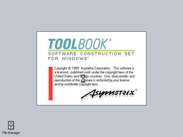 Asymetrix ToolBook 1.0 - Splash